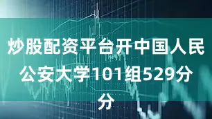 炒股配资平台开中国人民公安大学101组529分